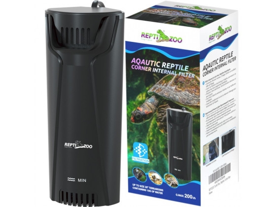Внутрішній фільтр Repti-Zoo Aquatic Corner Filter (GLB07) для тераріумів із черепахами, рибами та амфібіями 200 л/год, до 38 літрів