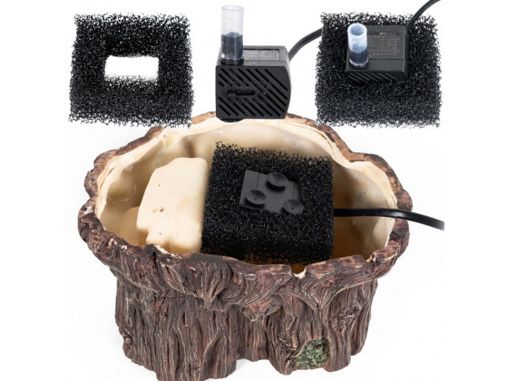 Декоративний фільтр-водоспад Repti-Zoo Turtle Filter Tree GLB10 у формі кореня для амфібій і тераріумів до 70 літрів