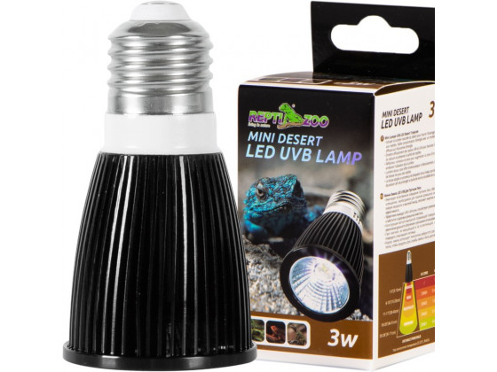 Лампа Repti-Zoo LED UVB 10.0 Desert 3W для пустынного террариума