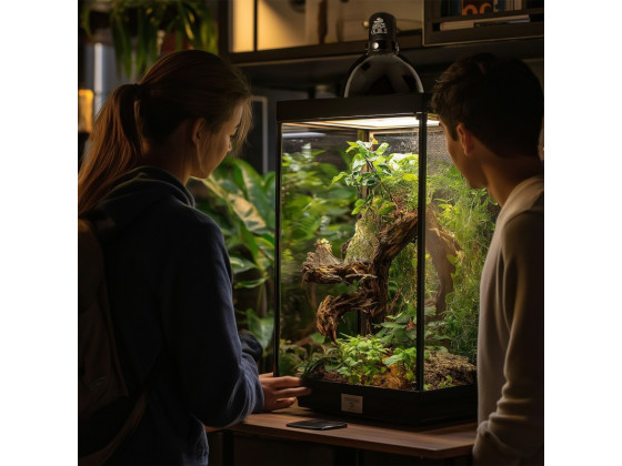 Светильник глубокий рефлекторный Terrario Biosphere Light 75W для локального обогрева террариумов с керамическим патроном E27