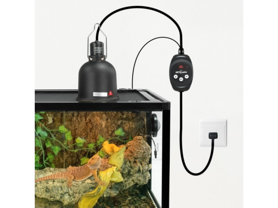 Светильник с глубоким рефлектором и термостатом Repti-Zoo RL04DTC 100W, с функцией dimming для террариума