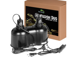 Светильник двойной Terrario SunFusion Duo с двумя керамическими патронами E27, 2 x 150Вт.