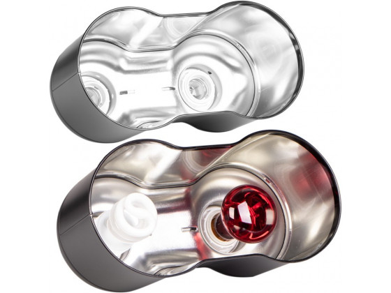 Светильник двойной Terrario SunFusion Duo с двумя керамическими патронами E27, 2 x 150Вт.