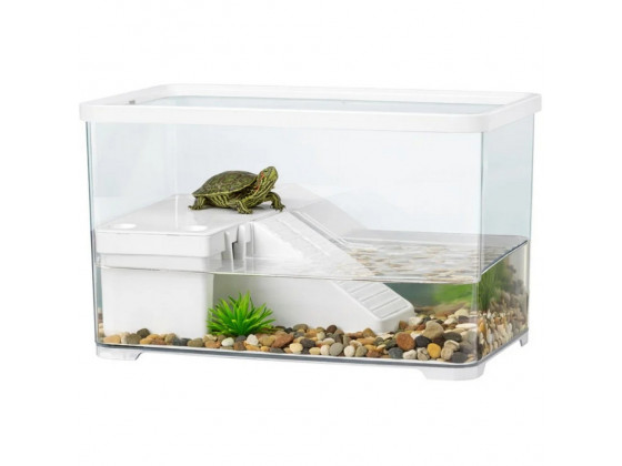 Терриум-аквариум для черепахи Kruger Meier Laguna Verde Turtle Aquarium 30×18×18 см с островом и фильтром