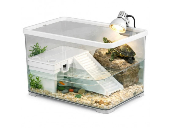 Терриум-аквариум для черепахи Kruger Meier Laguna Verde Turtle Aquarium 30×18×18 см с островом и фильтром