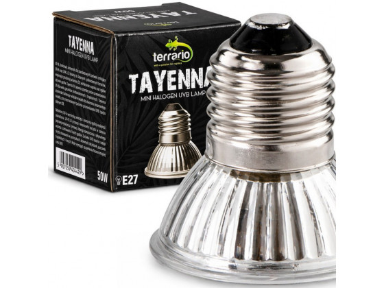 Лампа для террариума Terrario Tayenna 50W UVB 3.0 E27 для тропических рептилий и амфибий