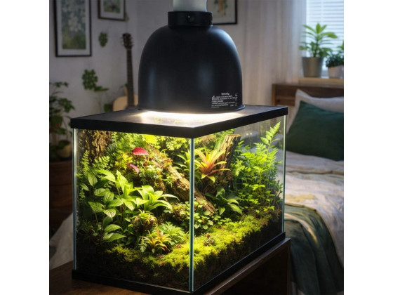 Светильник глубокий рефлекторный Terrario LUNOONE 2.0 E27 100W для локального обогрева террариумов