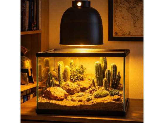 Светильник глубокий рефлекторный Terrario LUNOONE 2.0 E27 100W для локального обогрева террариумов
