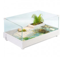 Тераріум-акваріум для черепахи Kruger Meier Turtle Shell Garden 49x31x18.5 см з островом і гідропонним контейнером
