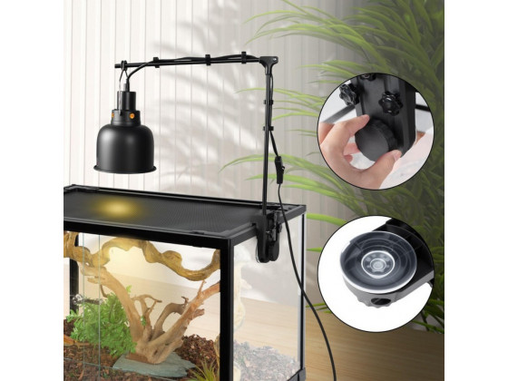 Держатель для ламп Repti-Zoo Dual Light Bracket LH023D двойной кронштейн для террариума 360°