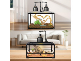 Держатель для ламп Repti-Zoo Dual Light Bracket LH023D двойной кронштейн для террариума 360°