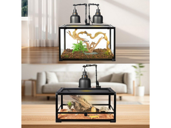 Держатель для ламп Repti-Zoo Dual Light Bracket LH023D двойной кронштейн для террариума 360°