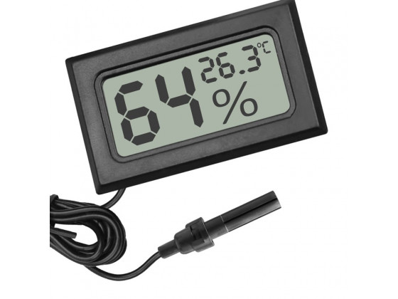 Цифровий термометр-гігрометр Kruger Meier Elonipac LCD з датчиком на кабелі 200 см