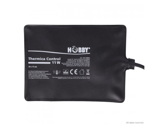 Нагревательный мат водонепроницаемый с контроллером Hobby Thermica Control 11 Ватт IP67 20x15см