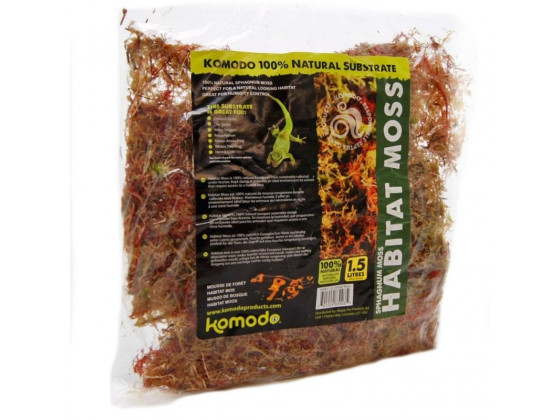 Живий мох Komodo Habitat Moss 1,5л 