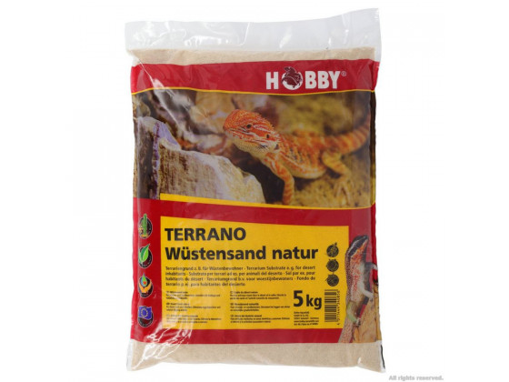 Субстрат для пустынных рептилий Hobby Terrano Desert Sand natural 0,1-0,4 мм 5кг