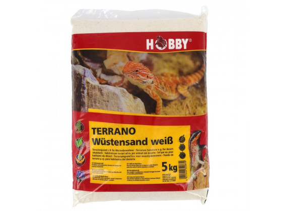 Субстрат для пустельних рептилій Hobby Terrano Desert Sand​ white 0,1-0,3мм 5кг 