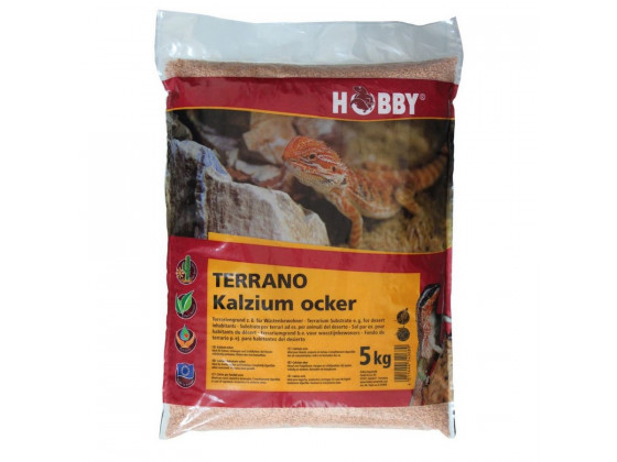 Субстрат кальцієвий Hobby Terrano Calcium Substrate ochre 2-3мм, 5кг 