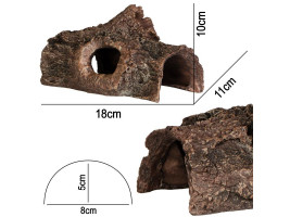 Декорация укрытие Terrario Wood Cave M 18x11x10см