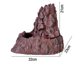 Декорация фонтан Terrario Volcano Fountain 22x23x21см