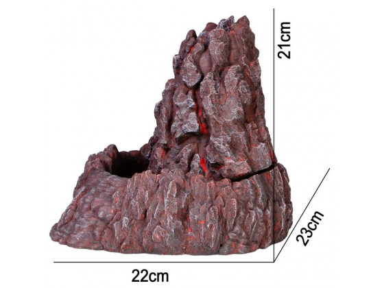 Декорация фонтан Terrario Volcano Fountain 22x23x21см