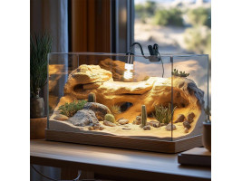 Світильник довгий з затискної ручкою і таймером Terrario Long ReptiSun Time Control 200W