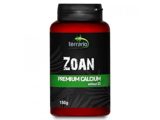 Кальцій без вітаміну D3 для рептилій Terrario Zoan Calcium without D3 150г.