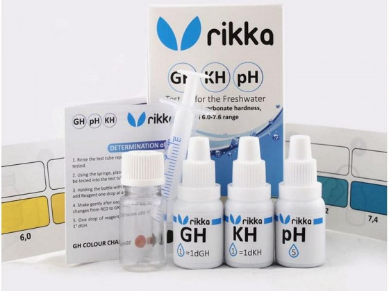 Тест Rikka набір для прісної води GH-KH-pH , 50 вимір. по кожному