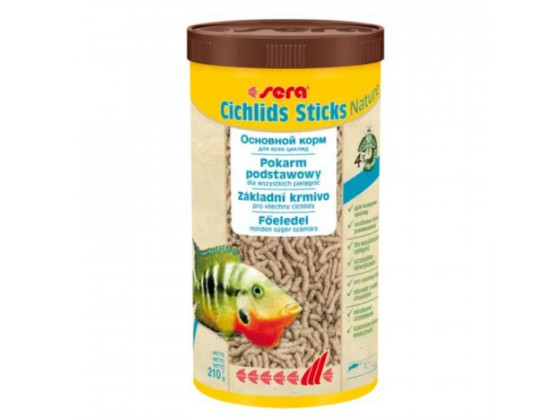 Корм для риб Sera Cichlids Sticks Nature для цихлід плаваючі палички 1 л