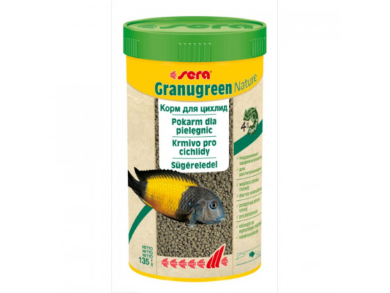 Корм для рыб Sera granugreen Nature цихлид растительноядных гранулы 250 мл