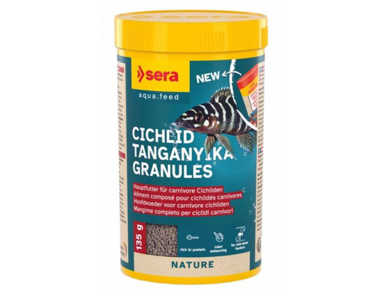 Корм для рыб Sera granured Nature цихлид плотоядных 250 ml (135г)