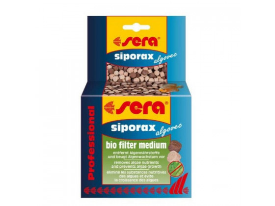 Биологический наполнитель для фильтров Sera Siporax algovec для удаления фосфатов, 210 г