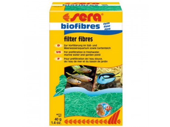 Наполнитель Sera biofibres fine для фильтра грубой очистки - мелкая фракция, 40 г