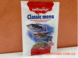 Корм Classic Menu - Chips 25 г. Аквариус