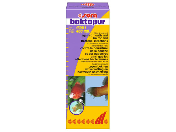 Кондиціонер sera Baktopur проти бактеріальних інфекцій на 2000 л води - 100 мл