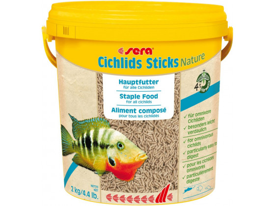 Корм sera Cichlids Sticks Nature для цихлід та інших великих риб палички 10000 мл (2 кг)