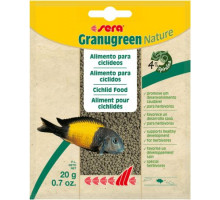 Корм sera Granugreen Nature для рослиноїдних цихлід гранули, 20 г