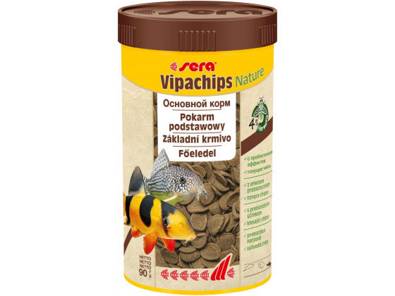 Корм sera Vipachips Nature для донных рыб чипси 250 мл (90 г)