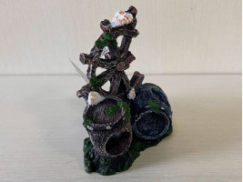 Декорація бочки зі штурвалом 11*6*13 см