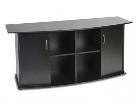 Подставка под аквариум Природа овальная с дверью черная 150х50х70 см