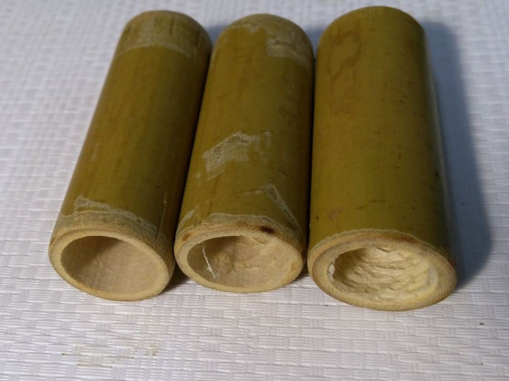 Декорация для аквариума бамбук трубки 6 - 7 см d 20 - 25 мм (3 шт.)