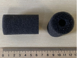 Губка круглая 3х6см черная
