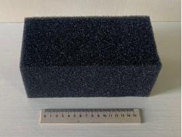 Губка прямоугольная 10х10х20 см черная крупнопористая