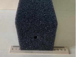 Губка прямоугольная 10х10х20 см черная крупнопористая