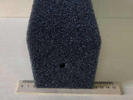 Губка прямоугольная 10х10х20 см черная крупнопористая