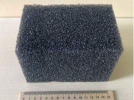 Губка прямоугольная 10х10х15 см черная крупнопористая