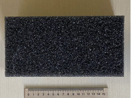 Губка прямоугольная 10х10х20 см крупнопористая черная