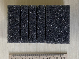 Губка прямоугольная 9х9х15см крупнопористая рифленая