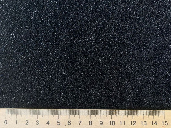Губка фильтрующая мат 39x28x3см черная среднепористая