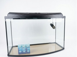 Комплект овальный Аквариум 125л 80х35х50см стекло 6мм + Крышка +поддон (Украина)